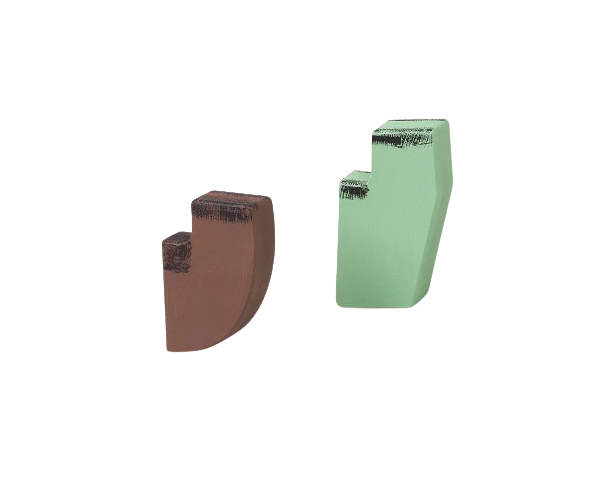 Toogood x FRAMA | Hook Sculpture Set of Two | Green + Brown