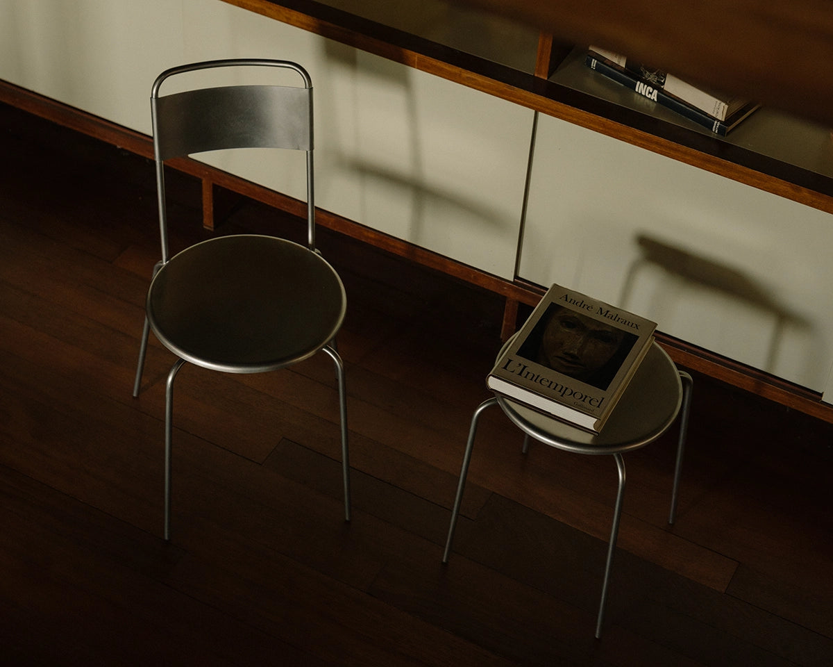 Petit Rond Stool | Stainless Steel