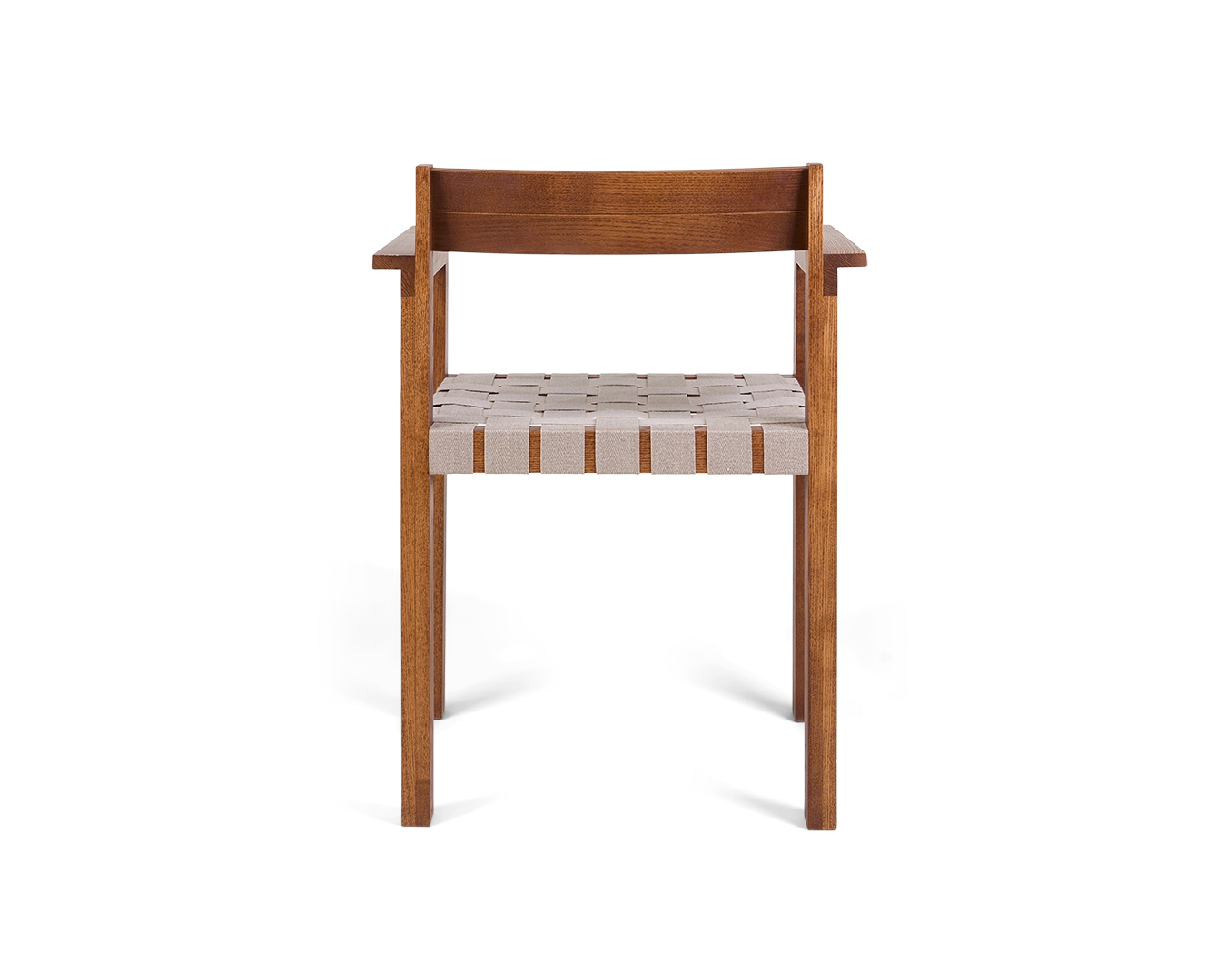 Symmetry Armrest Chair | Honey Ash Wood / Oat Fabric