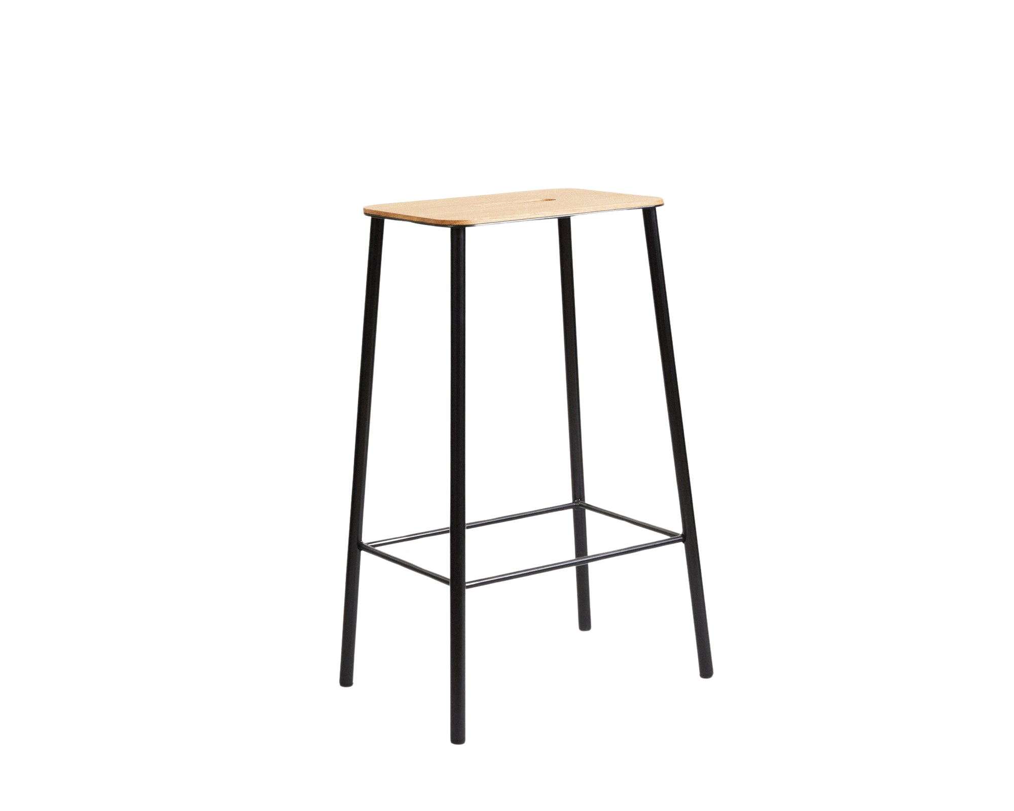 Adam Stool | Black / Oak | H65
