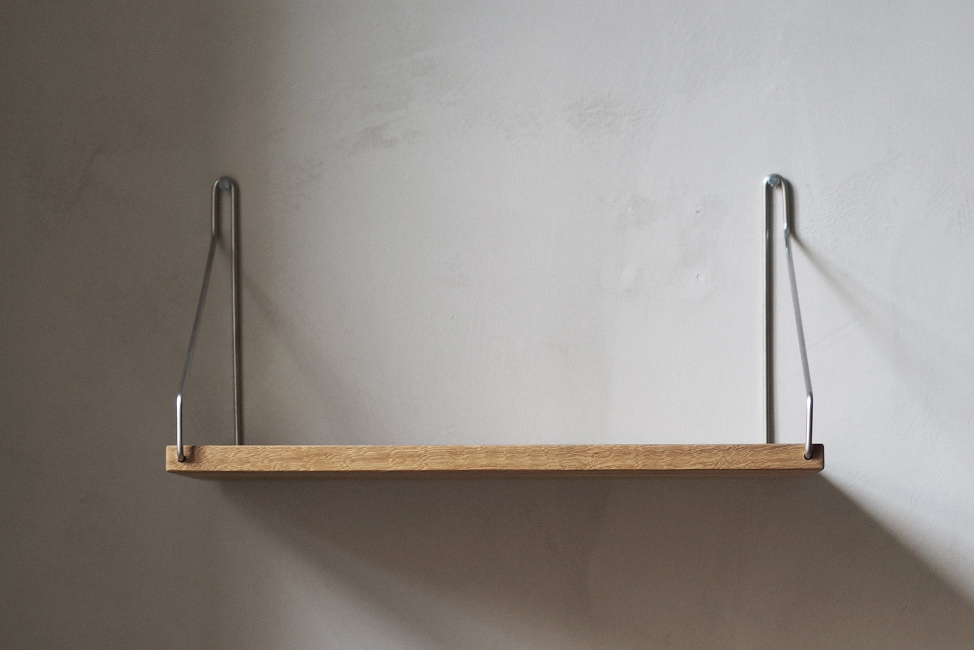 Single Shelf | Natural Oak / Stainless Steel | D27 / W40