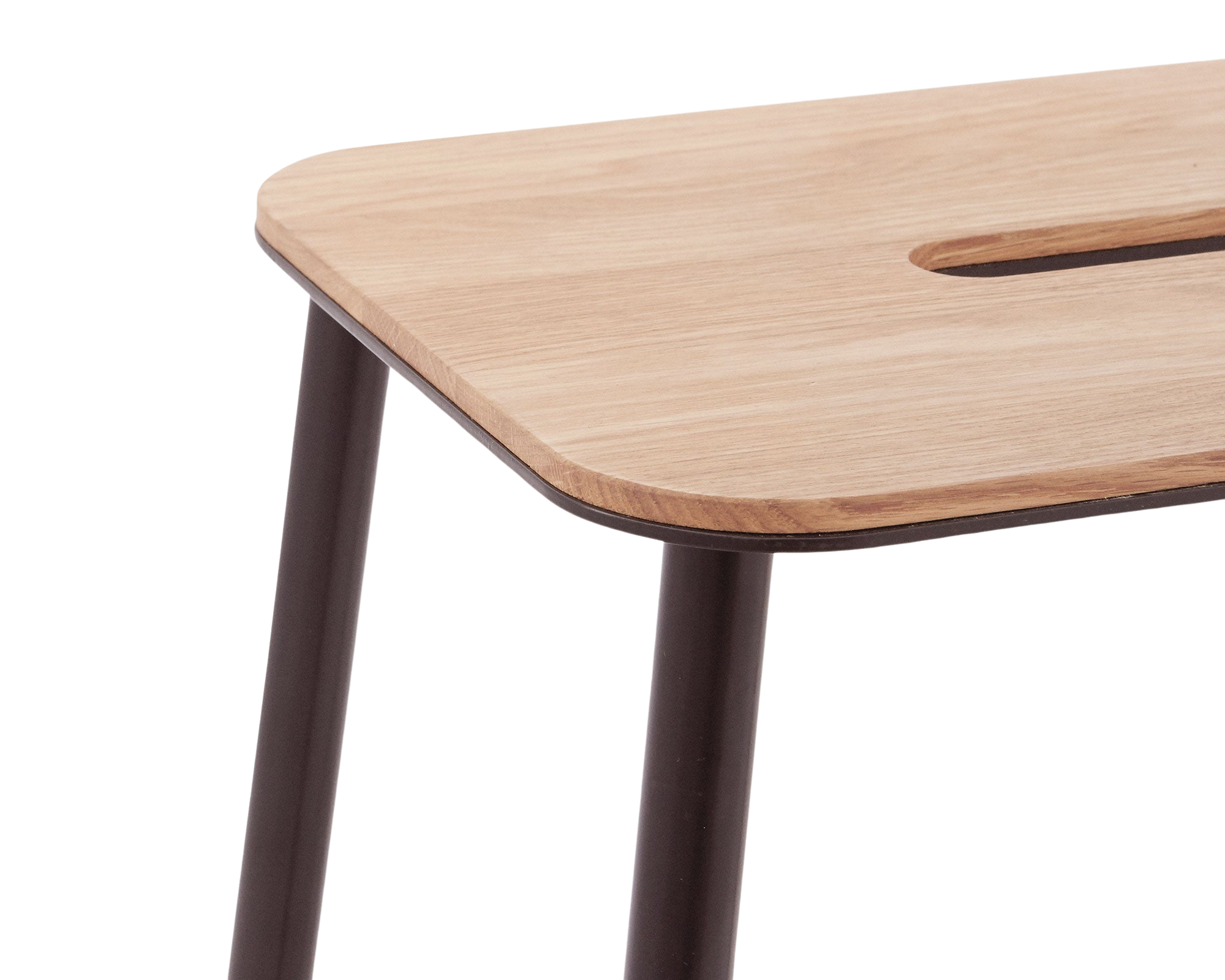 Adam Stool | Black / Oak | H50