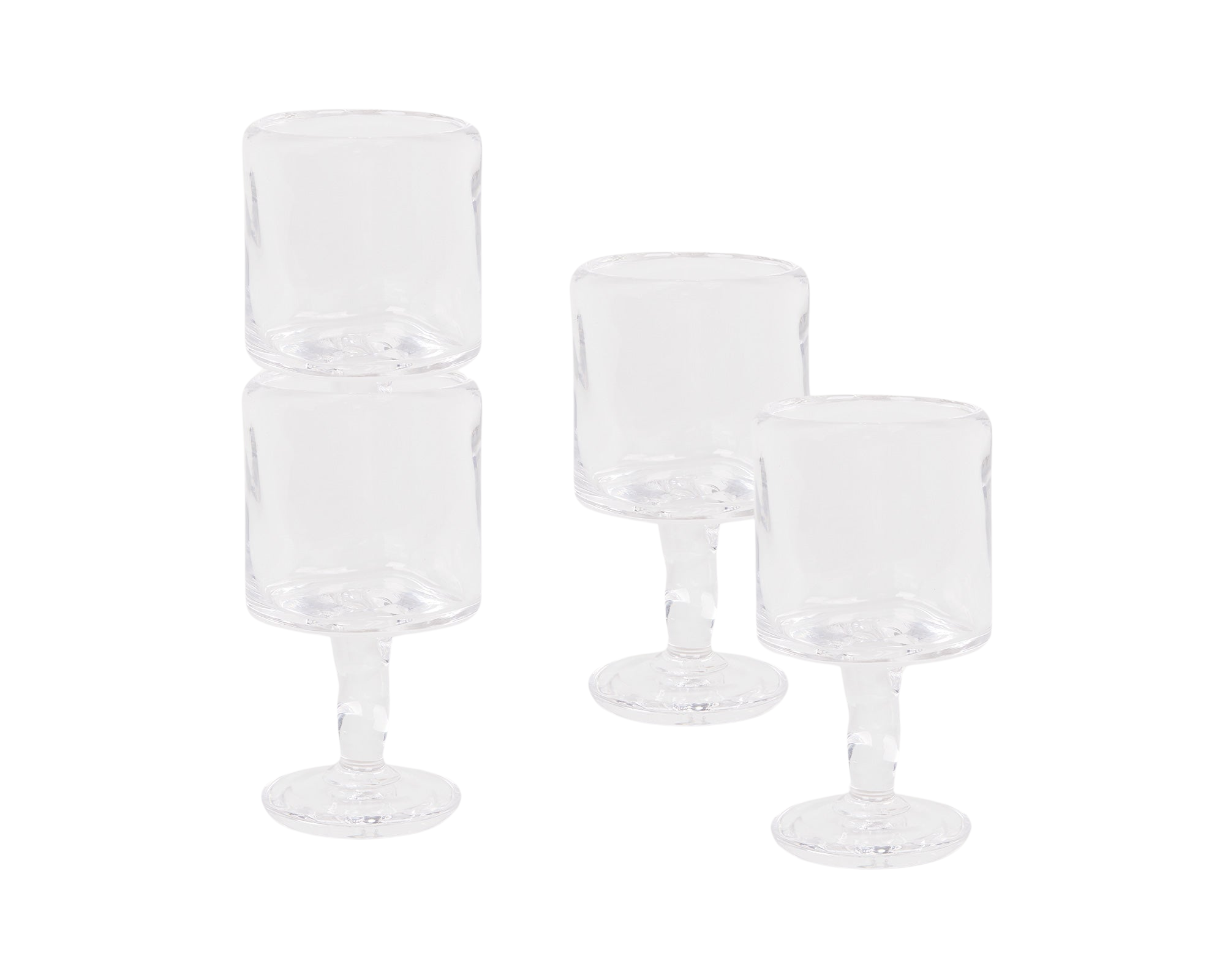 0405 Stem Glass Set of Four | Clear | Medium