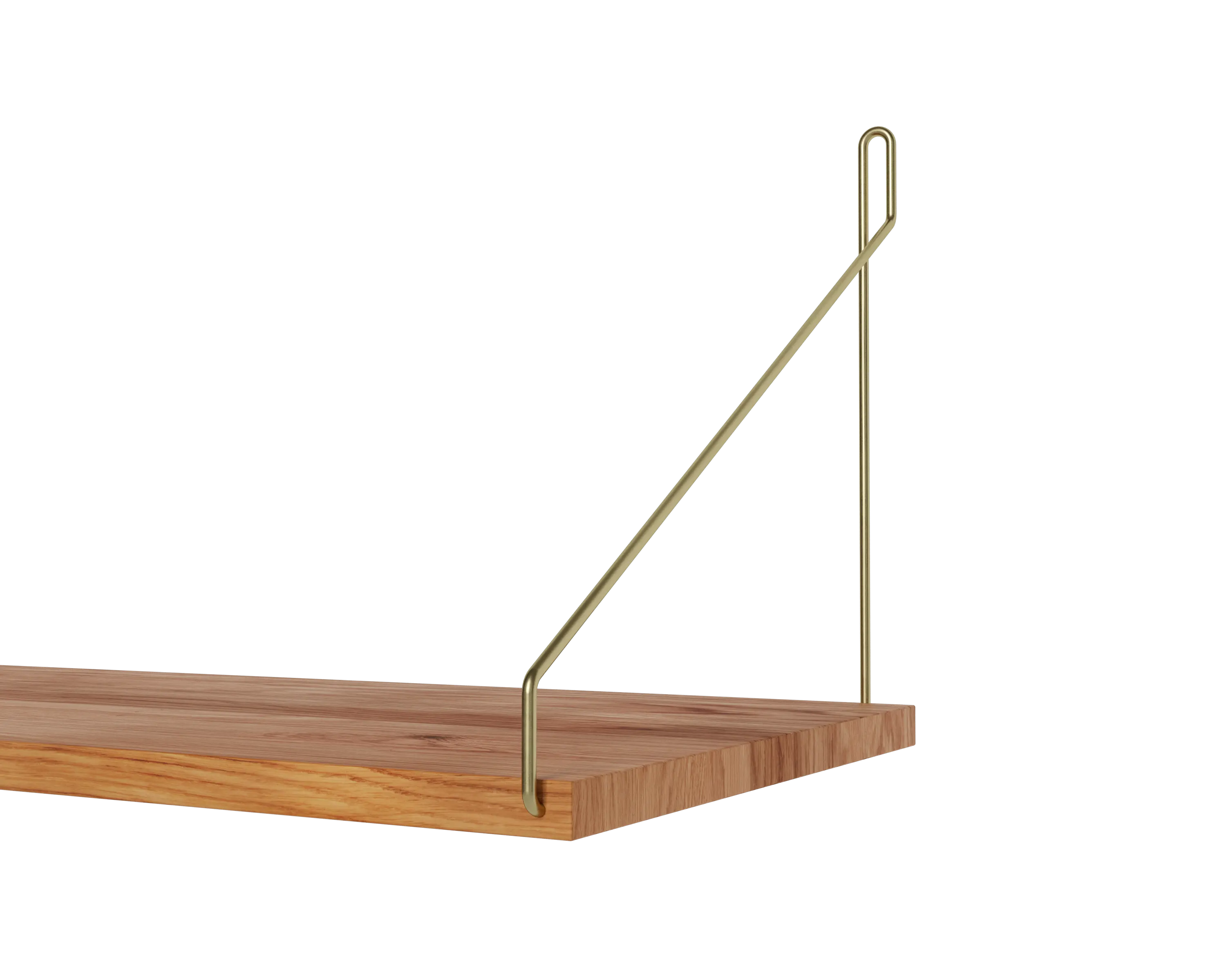 Single Shelf | Natural Oak / Brass | D27 / W60