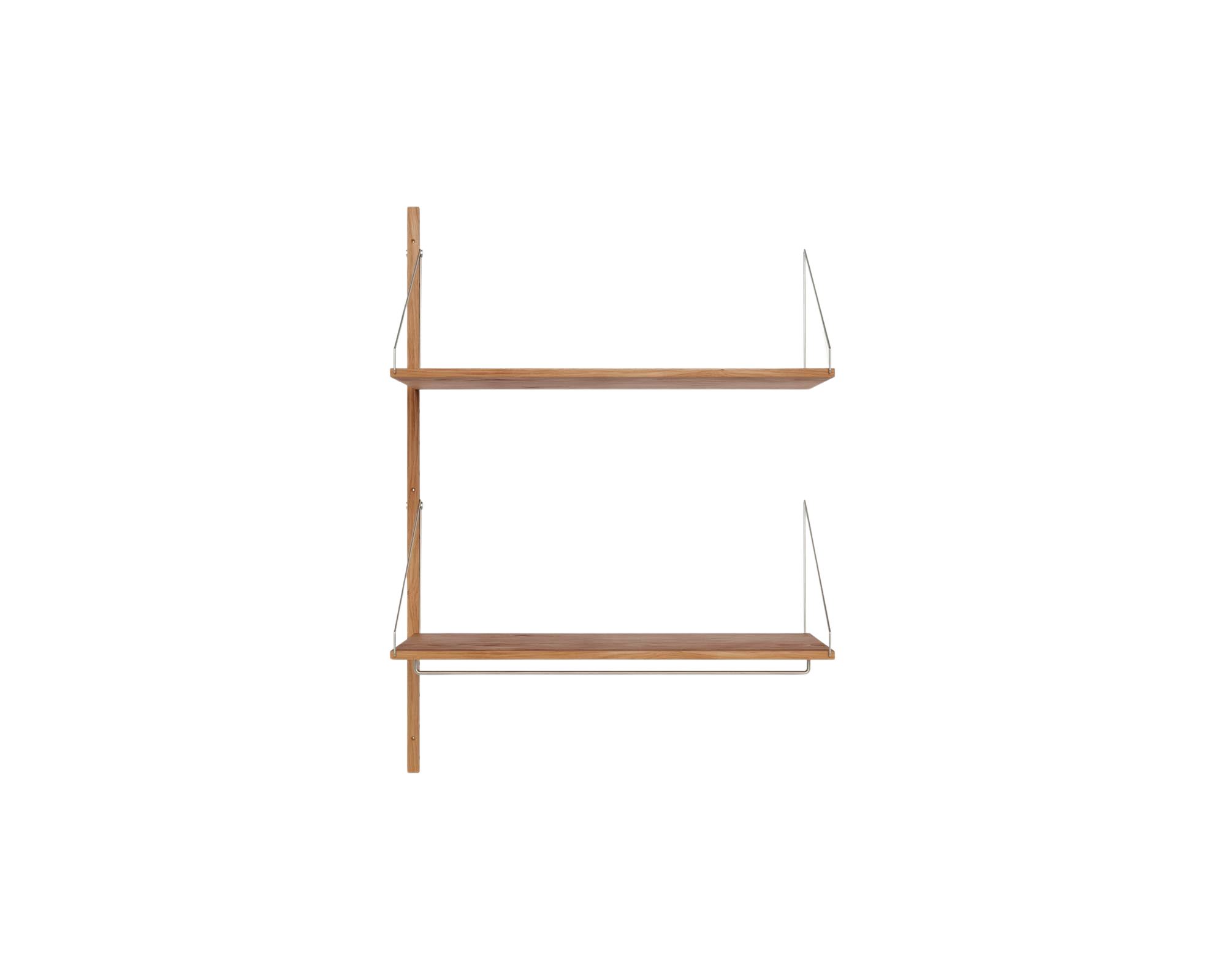 Shelf Library Add-on Hanger Section | Natural Oak | H114.8 / W80