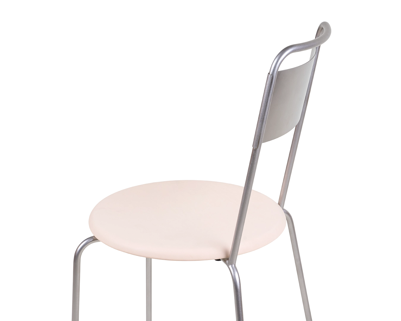 Petit Rond Chair | Stainless Steel / Natural Leather