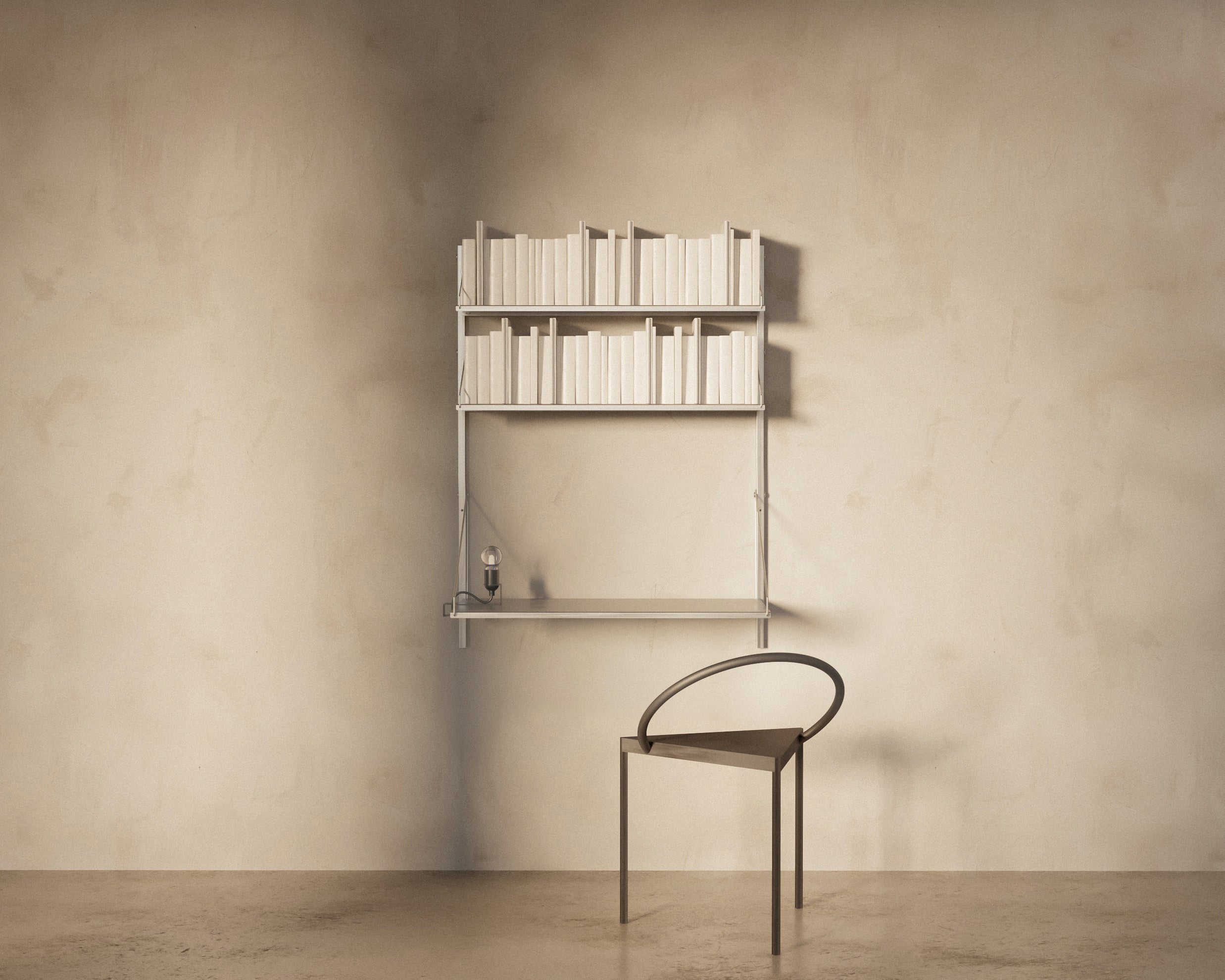 Library Desk Shelf | Stainless Steel | D40 / W80