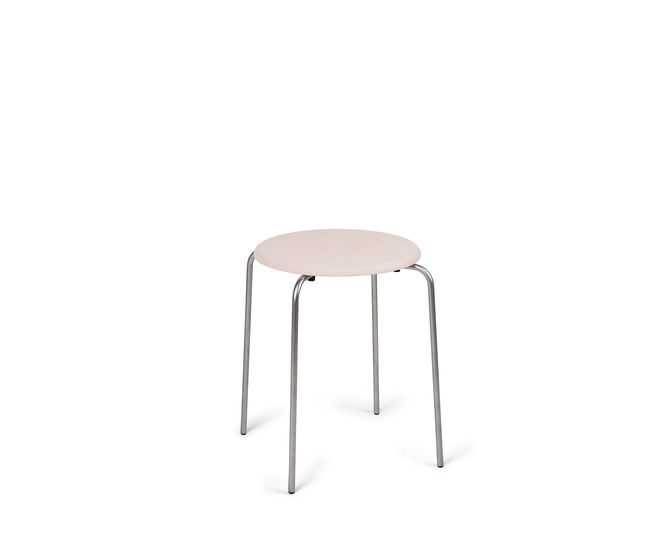 Petit Rond Stool | Stainless Steel / Natural Leather
