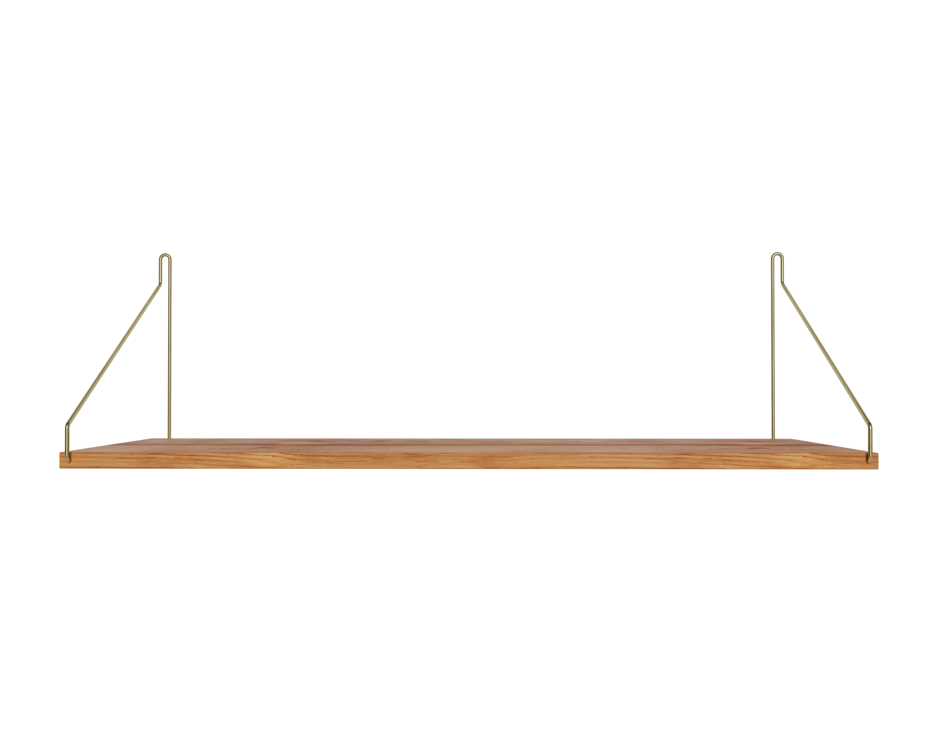 Single Shelf | Natural Oak / Brass | D27 / W80