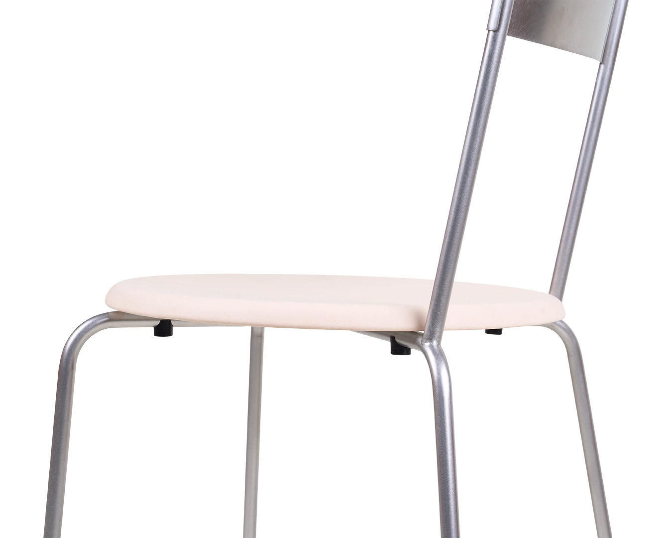 Petit Rond Chair | Stainless Steel / Natural Leather