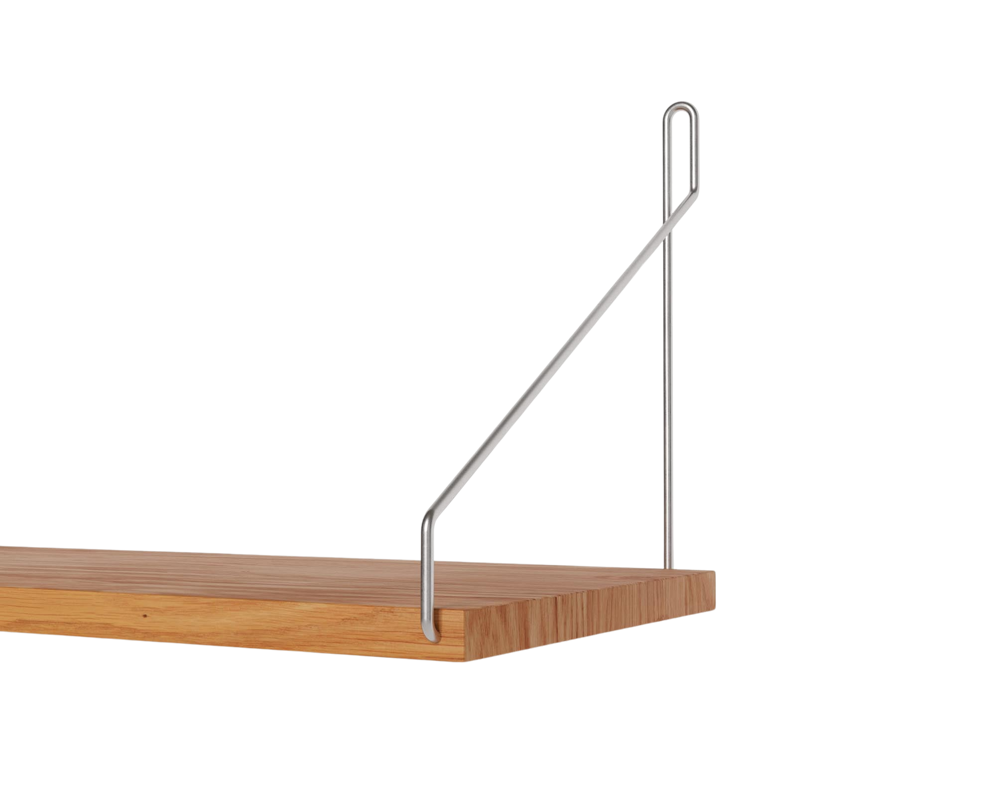Single Shelf | Natural Oak / Stainless Steel | D20 / W40
