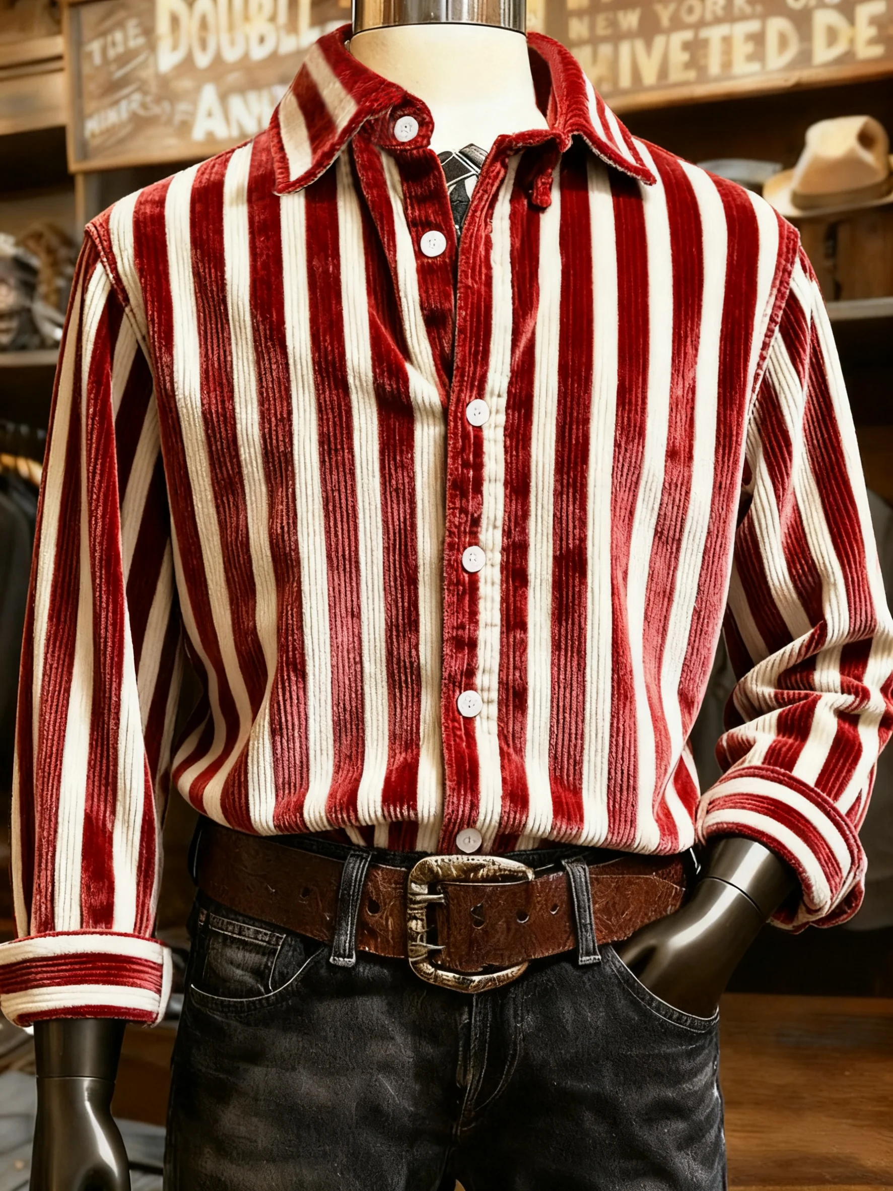 Herren Kölner Karneval Cord Freizeithemd