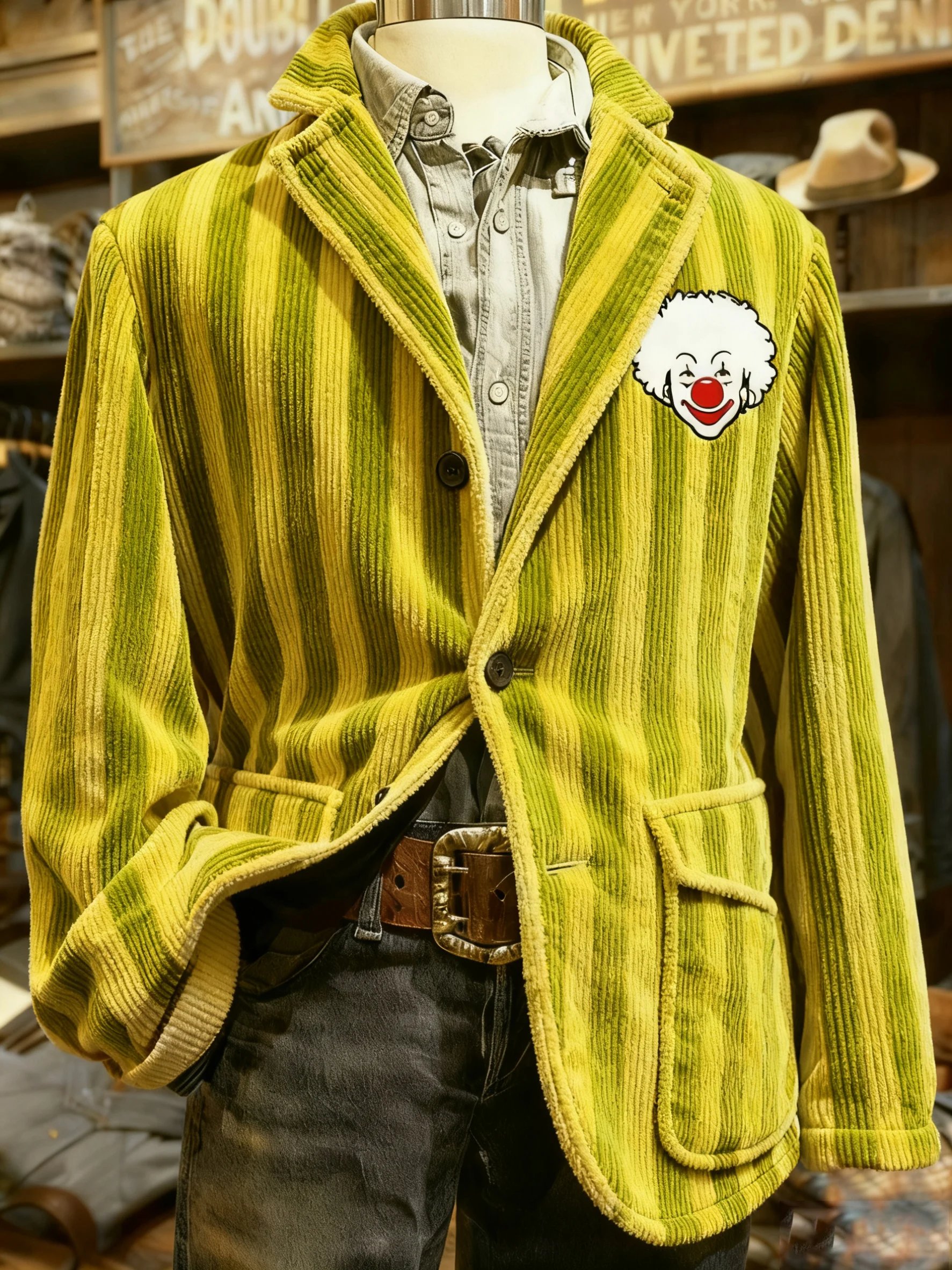 Herren Freizeitjacke aus Cord mit Kölner Karnevals-Print