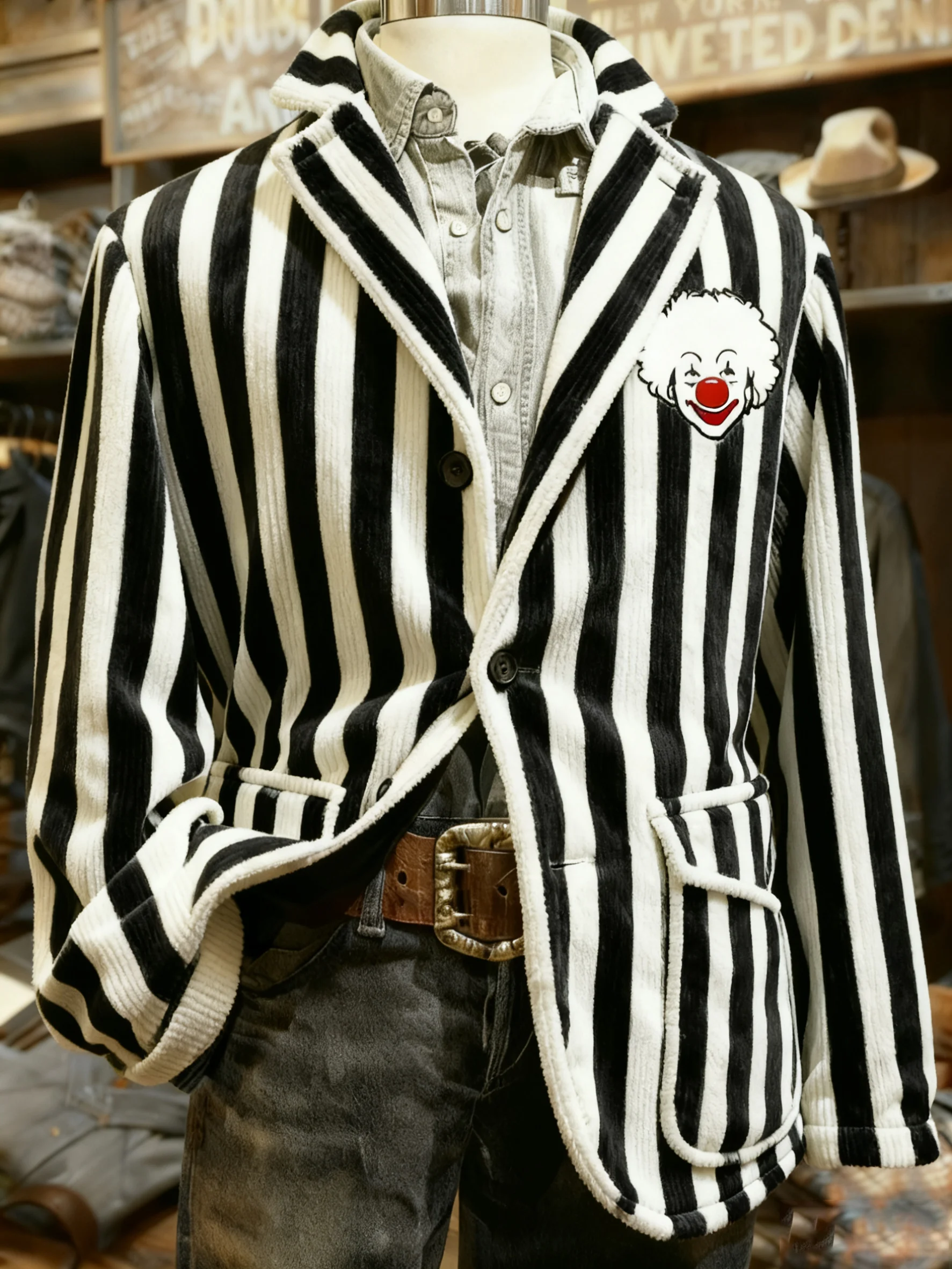 Herren Freizeitjacke aus Cord mit Kölner Karnevals-Print