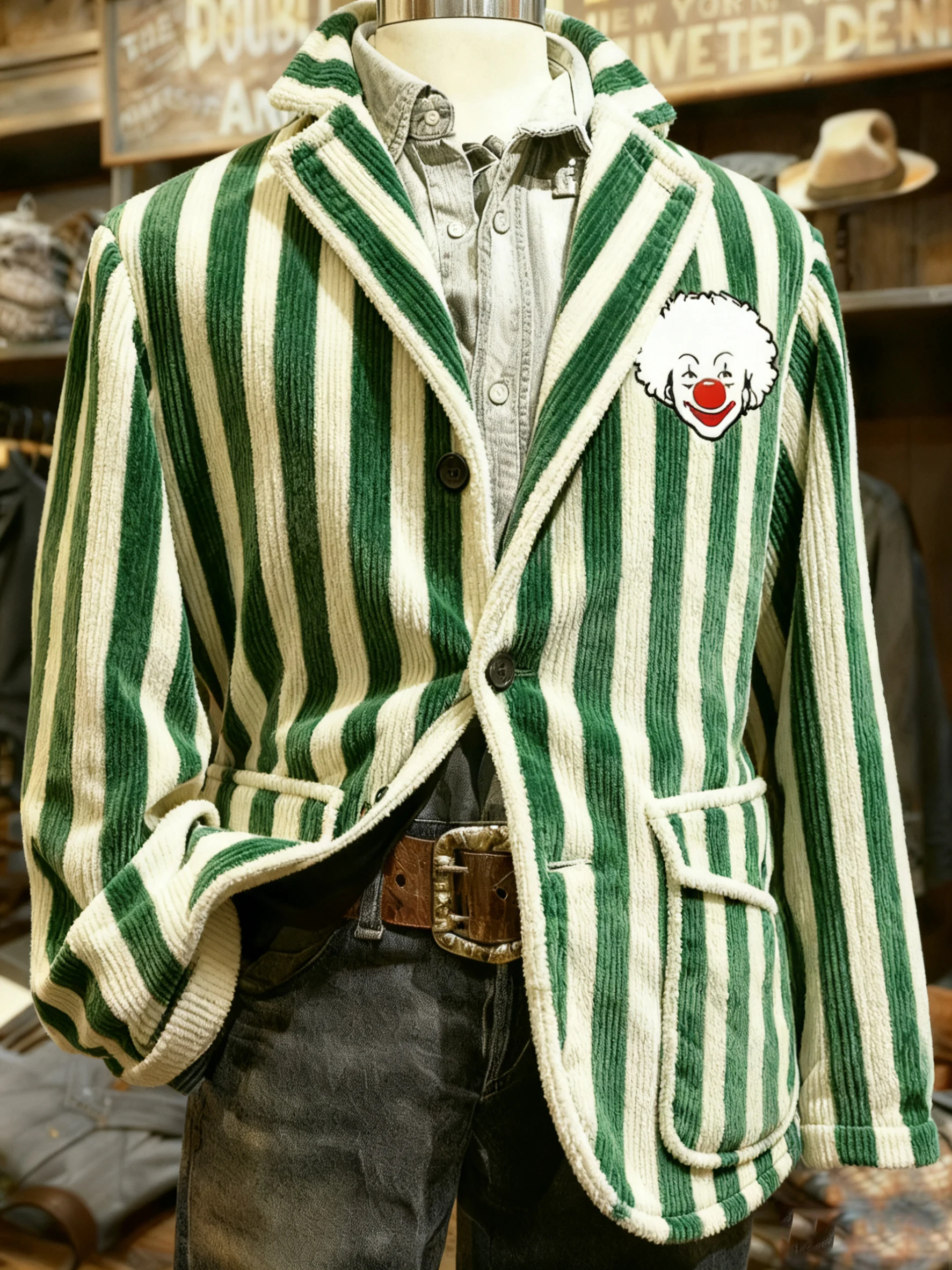 Herren Freizeitjacke aus Cord mit Kölner Karnevals-Print