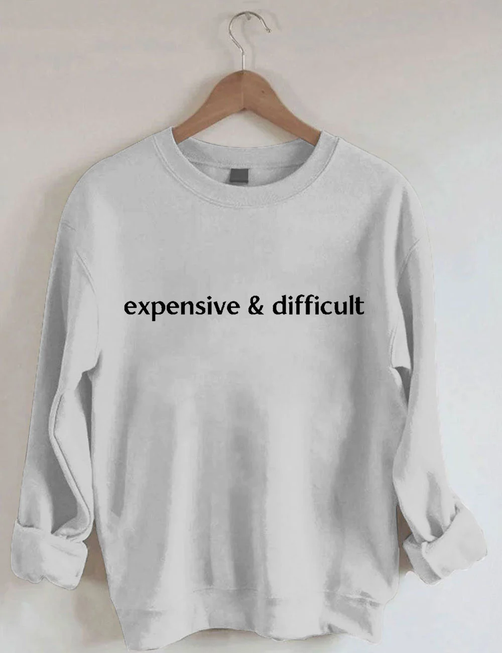 Damen-Sweatshirt mit teurem und schwierigem Aufdruck