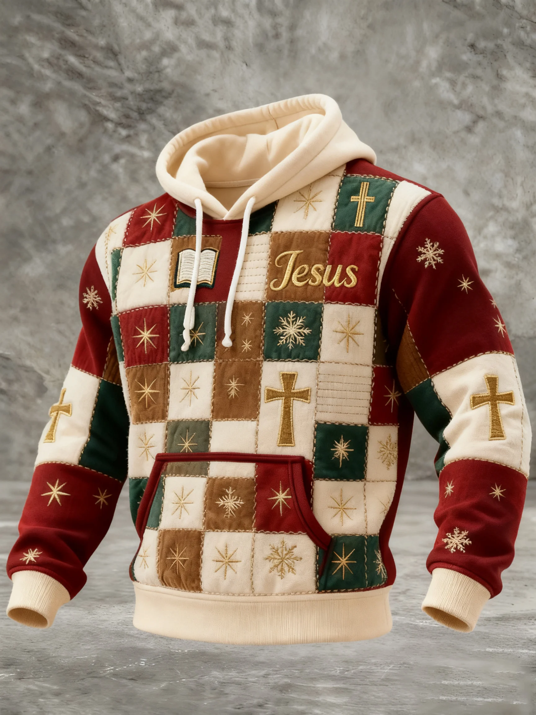 Men's Retro Christmas Faith Print Sweatshirt