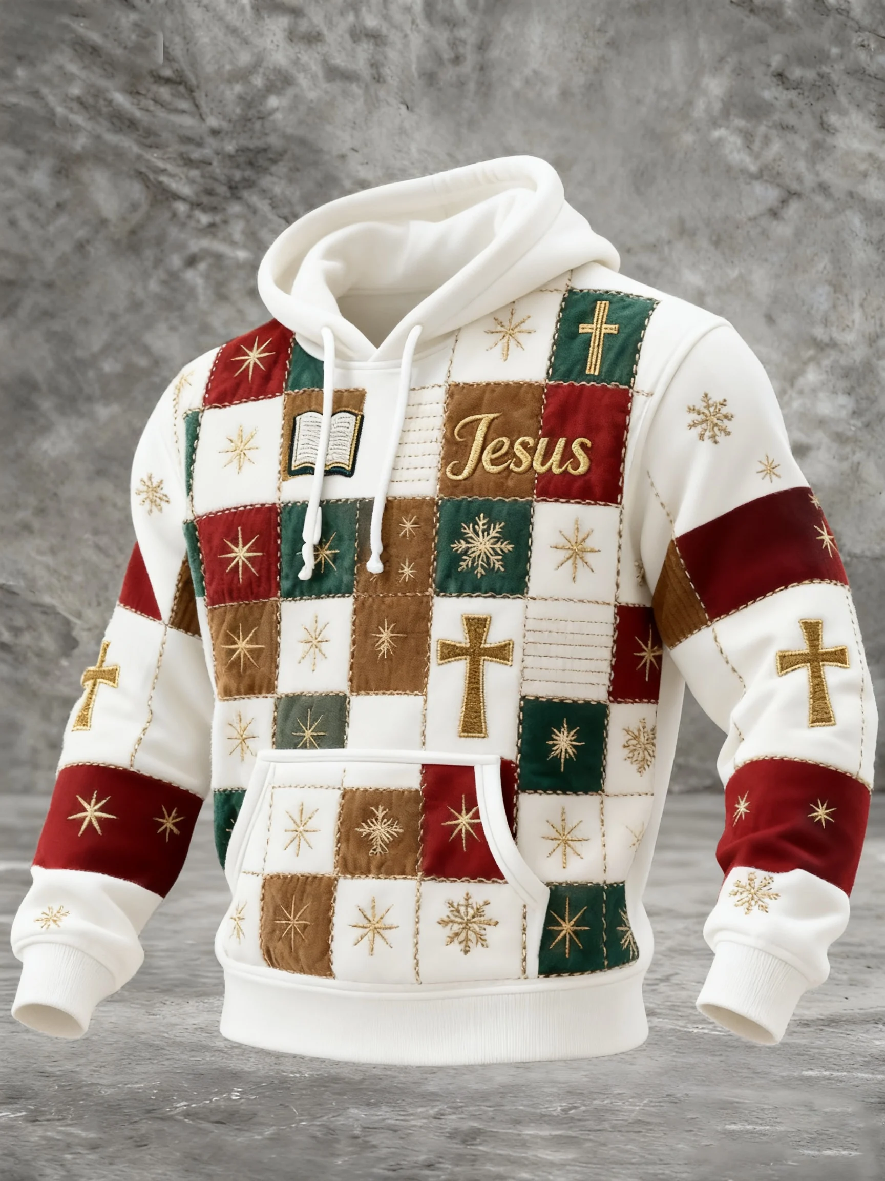 Men's Retro Christmas Faith Print Sweatshirt