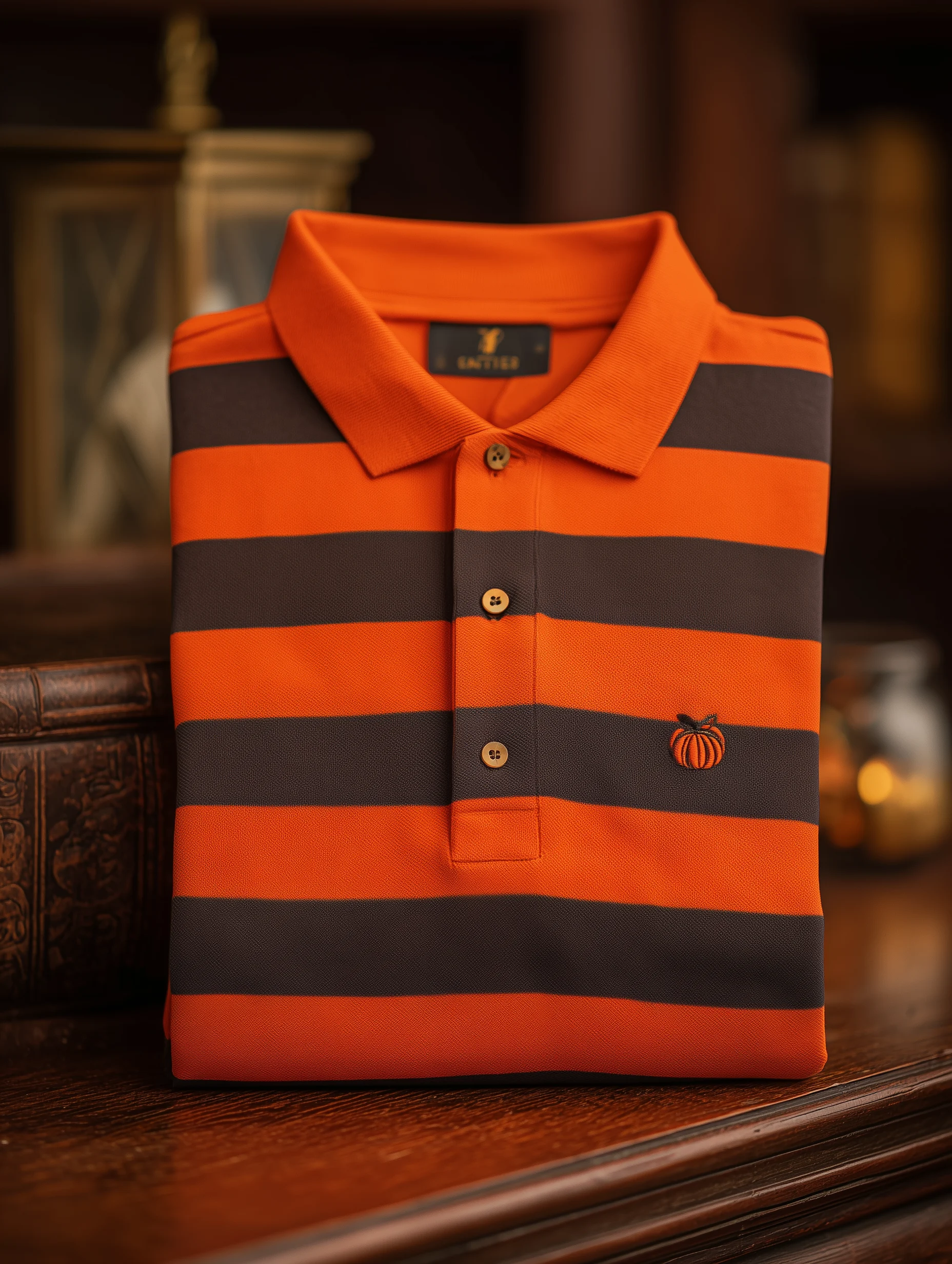Men's Offline Business Autumn Pumpkin Contrast Polo