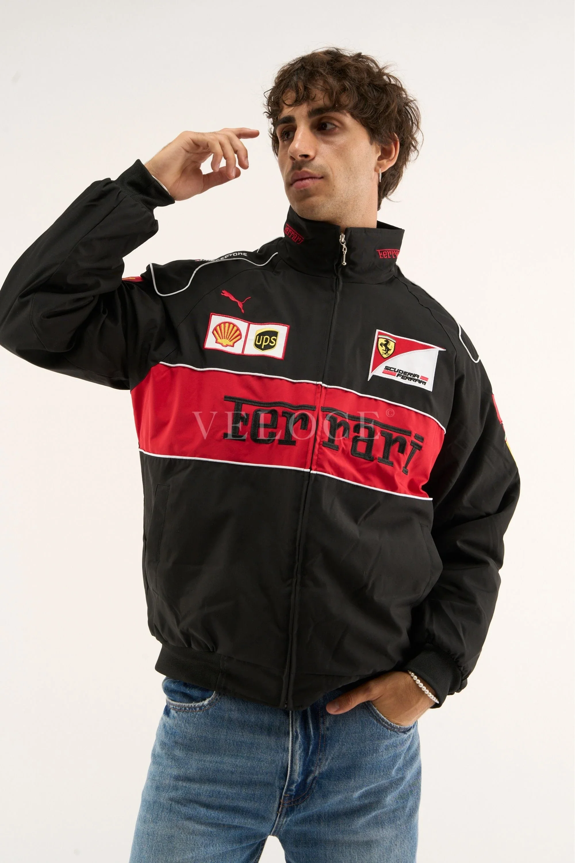 Ferrari F1 Vintage Racing Jacket - Black Edition