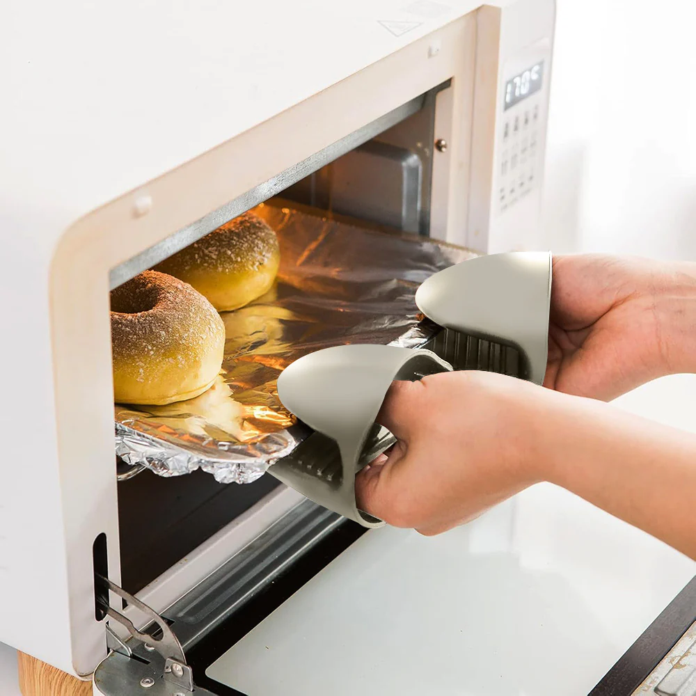 No-Tox Silicone Oven Mitt Set - Gray