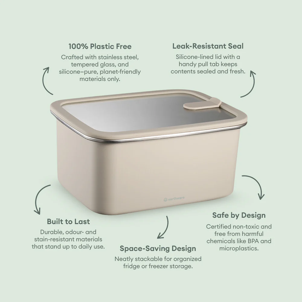 Stainless Steel Food Storage Container - Rectangle (2900ml)