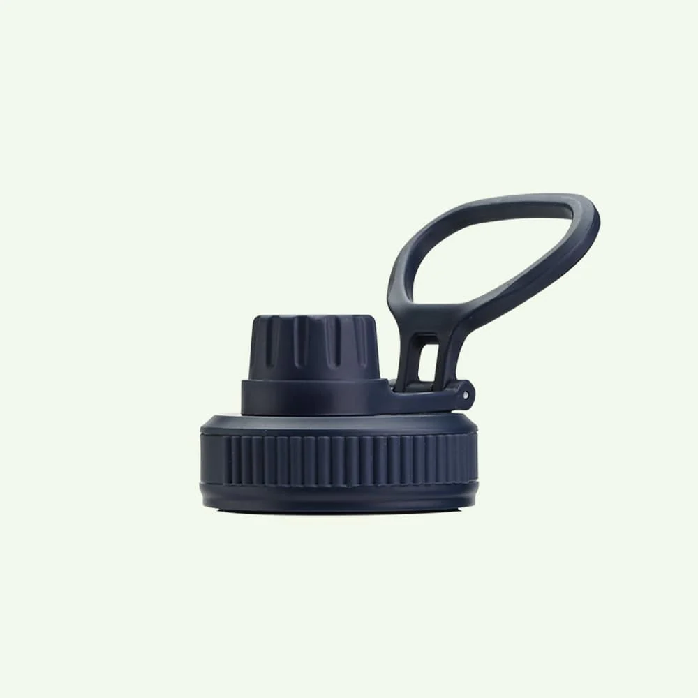 Earth Bottle Premium Insulated Water Bottle with 2 x Caps - Navy Blue (550ml)