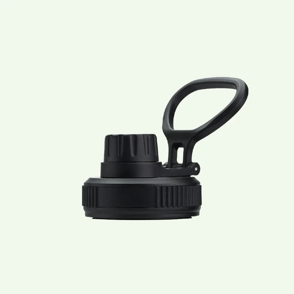 Earth Bottle Premium Insulated Water Bottle with 2 x Caps - Black (1L)