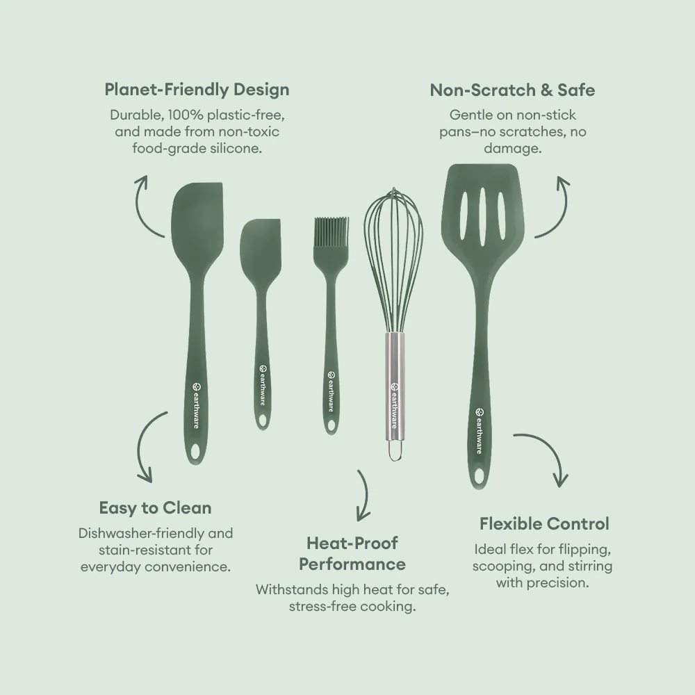 No-Tox Silicone Kitchen Utensils Set - Baking