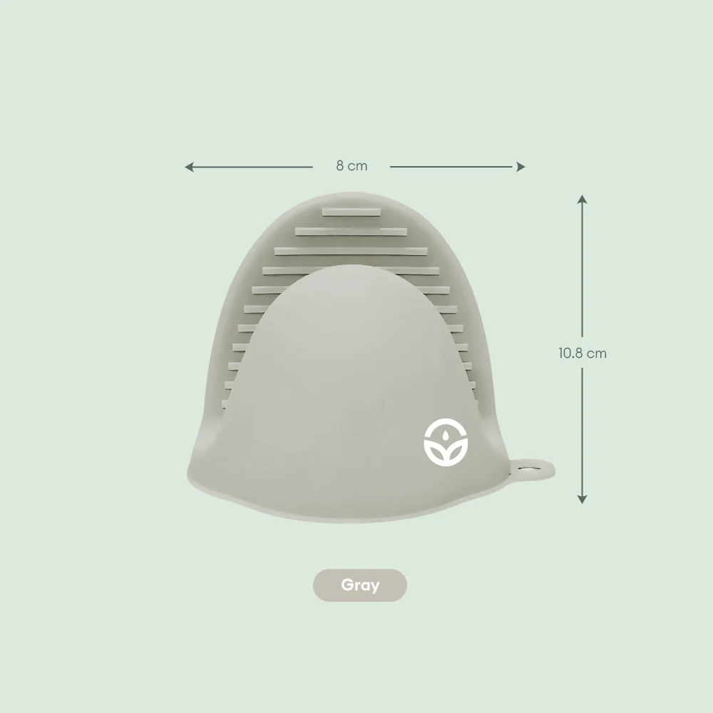 No-Tox Silicone Oven Mitt Set - Gray