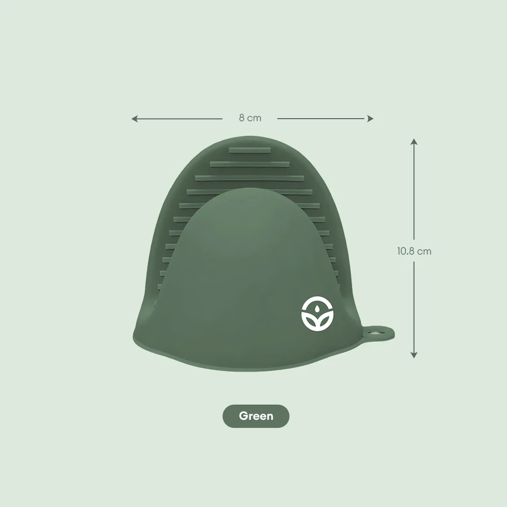 No-Tox Silicone Oven Mitt Set - Green
