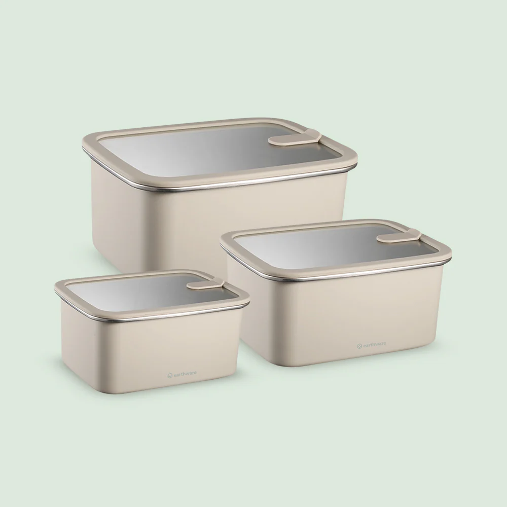 Stainless Steel Food Storage Container - Rectangle - 3 Pack