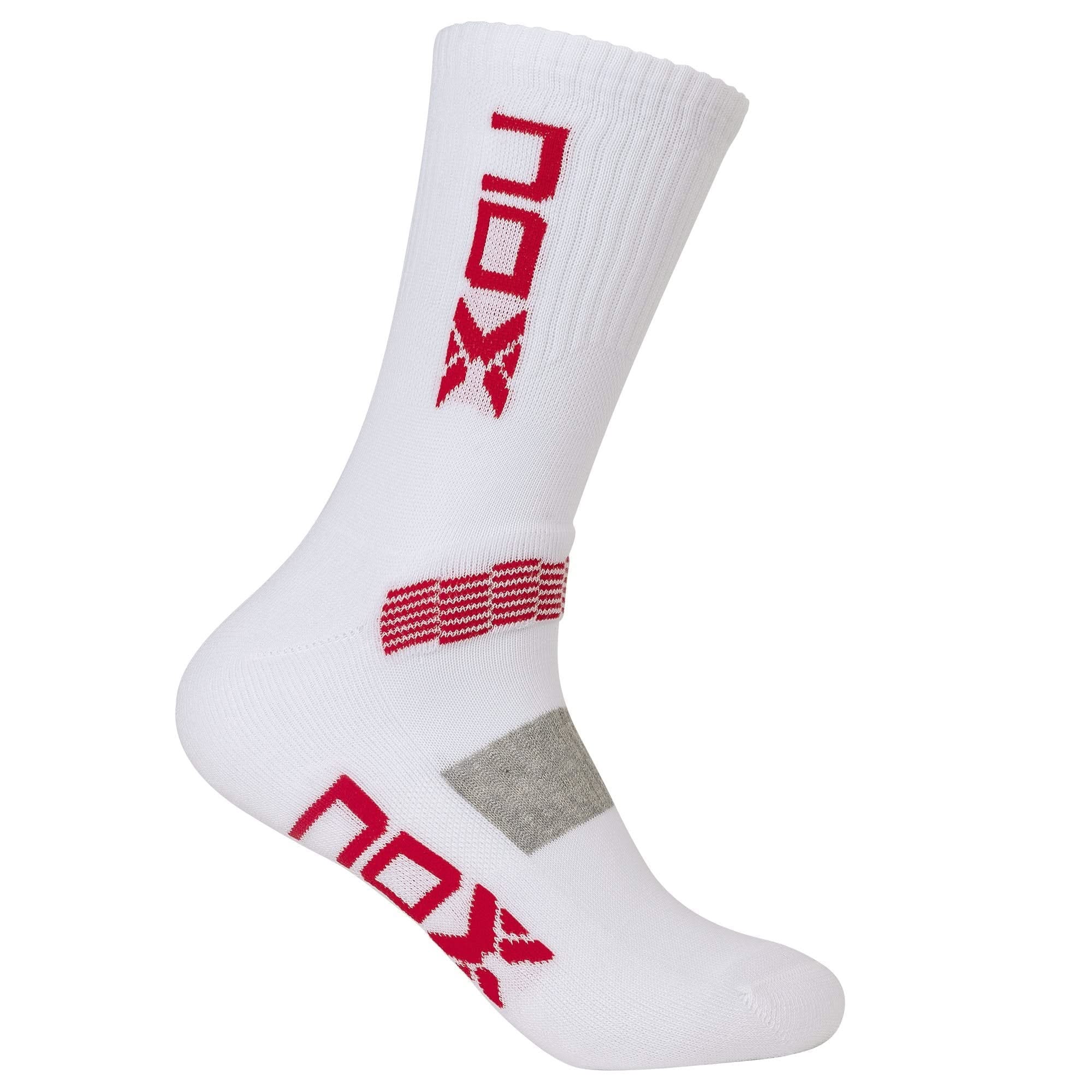 Bag of 6 pairs - Pack of technical crew socks in white/red