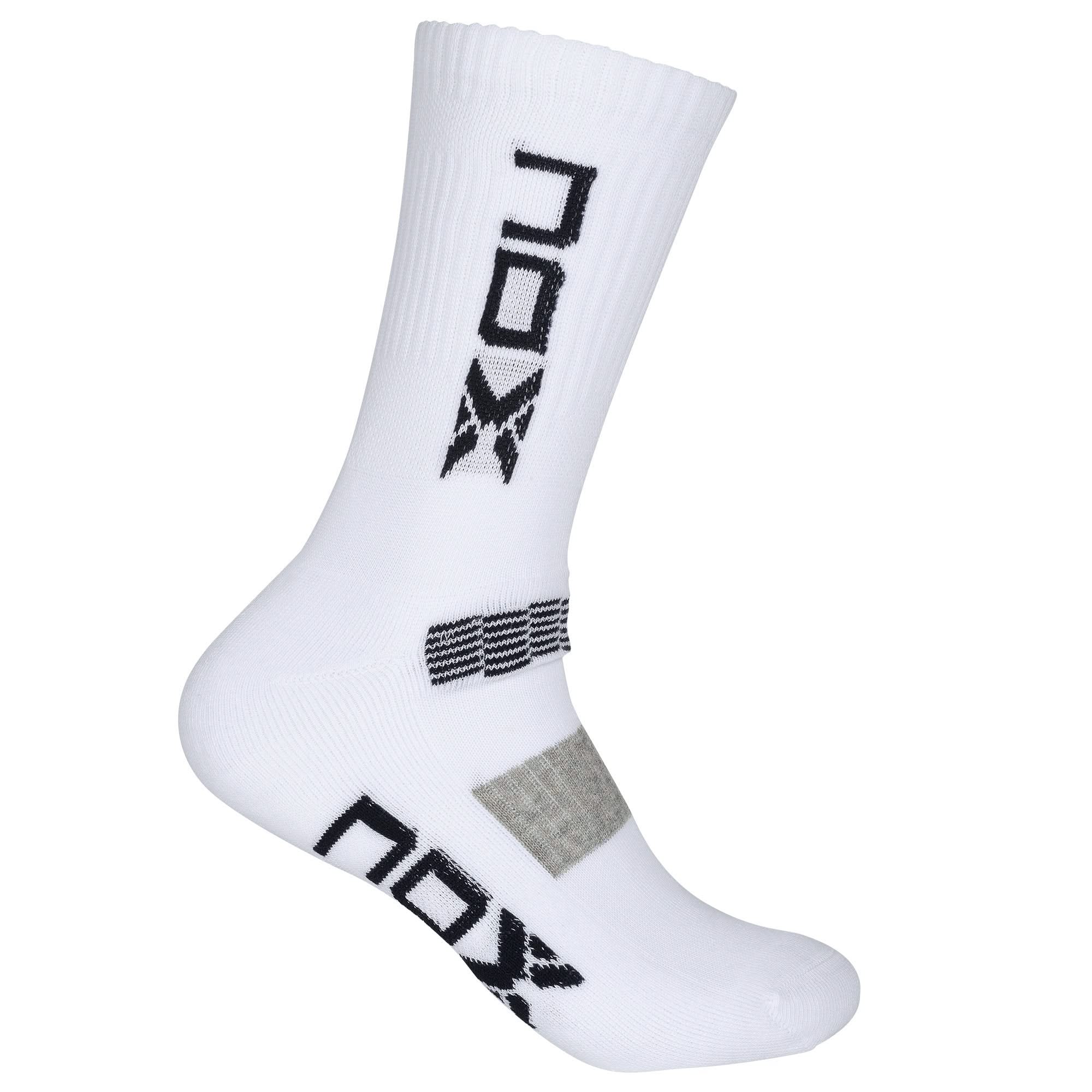 Bag of 6 pairs - Pack of technical crew socks in white/navy blue