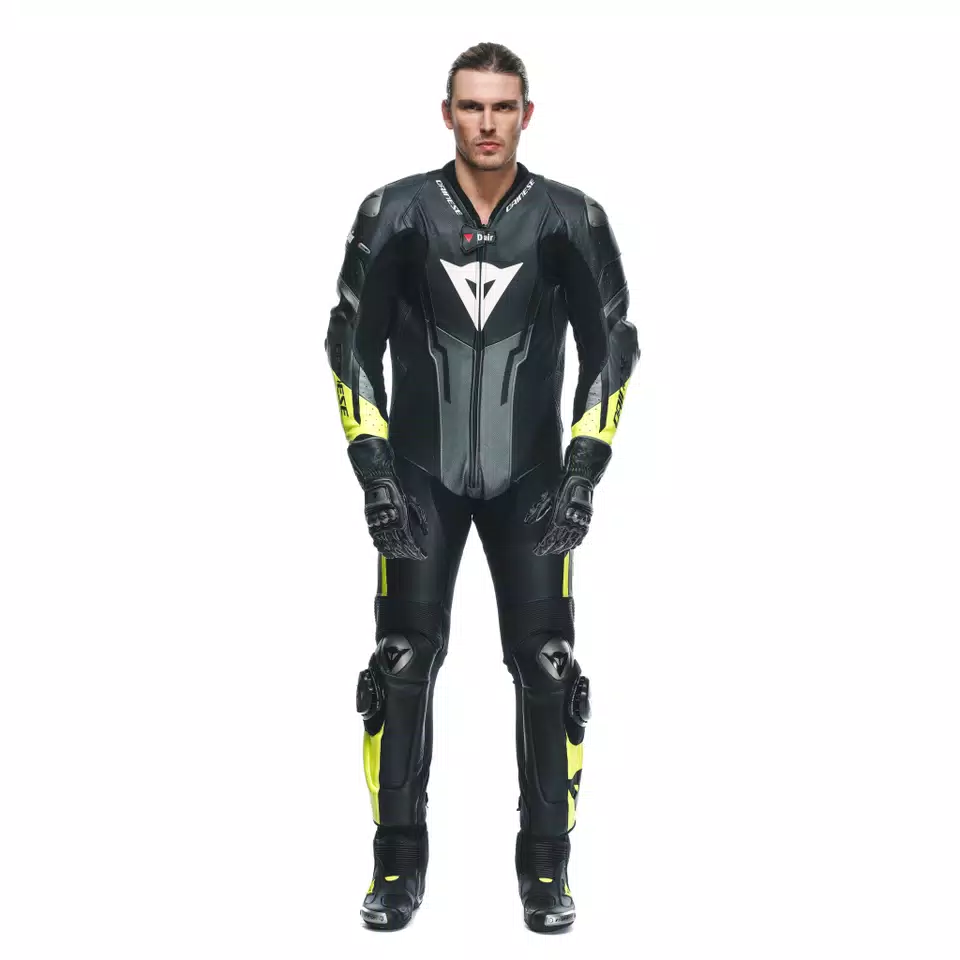 MISANO 3 D-AIR® - MEN'S 1-PIECE MOTORCYCLE PERFORATED LEATHER SUIT WITH AIRBAG