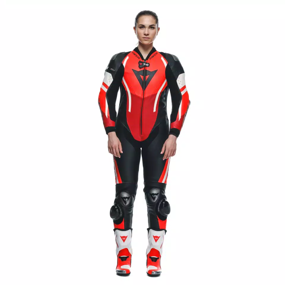 MISANO 3 D-AIR® - WOMEN'S 1-PIECE MOTORCYCLE PERFORATED LEATHER SUIT WITH AIRBAG