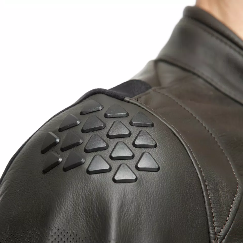 ISTRICE - MEN'S MOTORCYCLE PERFORATED LEATHER JACKET