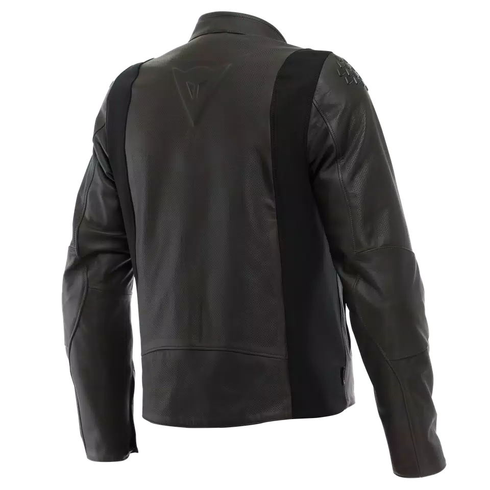 ISTRICE - MEN'S MOTORCYCLE PERFORATED LEATHER JACKET