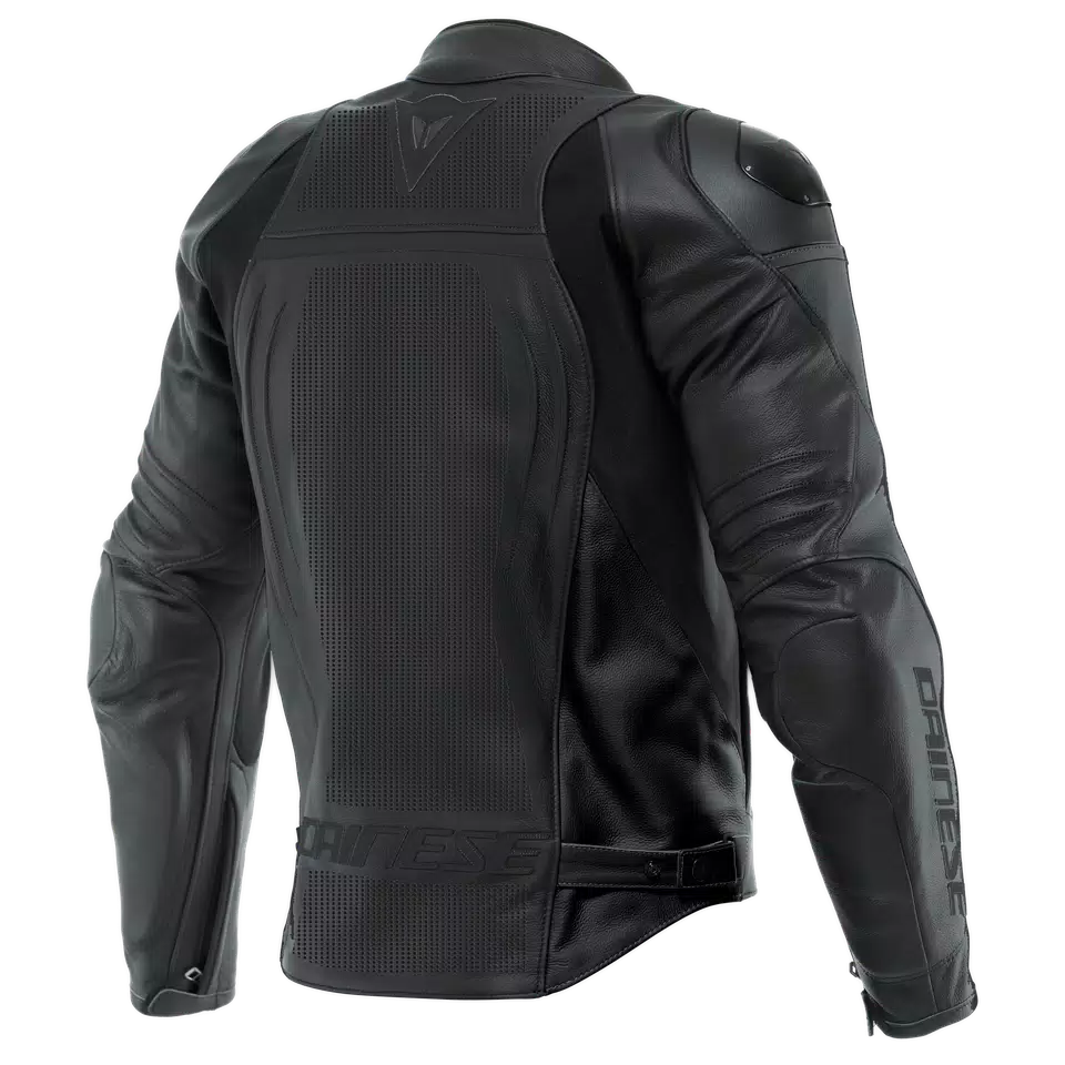 RACING 4 - MEN PERFORATED LEATHER MOTORCYCLE JACKET SHORT/TALL FIT (S/T)