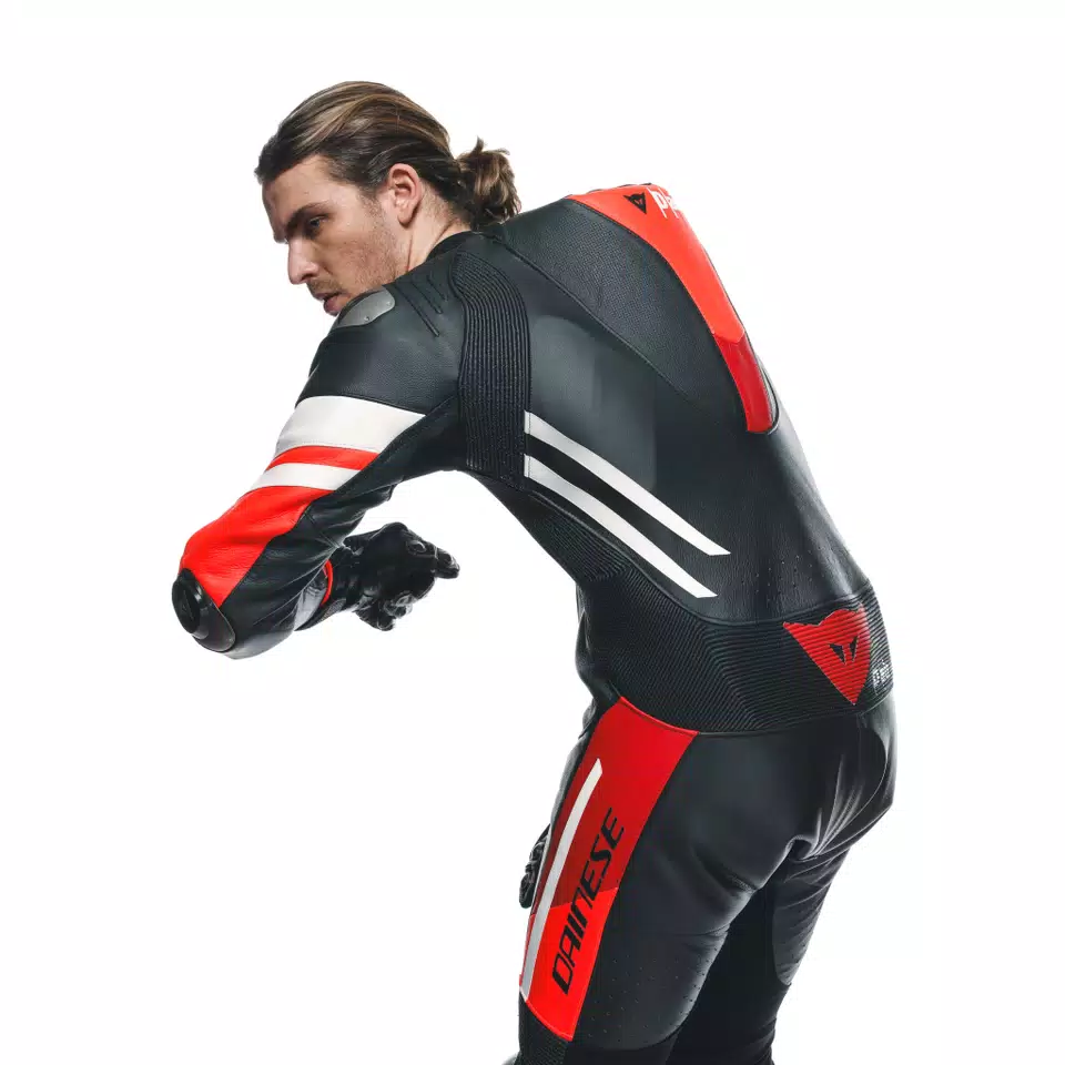 MISANO 3 D-AIR® - MEN'S 1-PIECE MOTORCYCLE PERFORATED LEATHER SUIT WITH AIRBAG