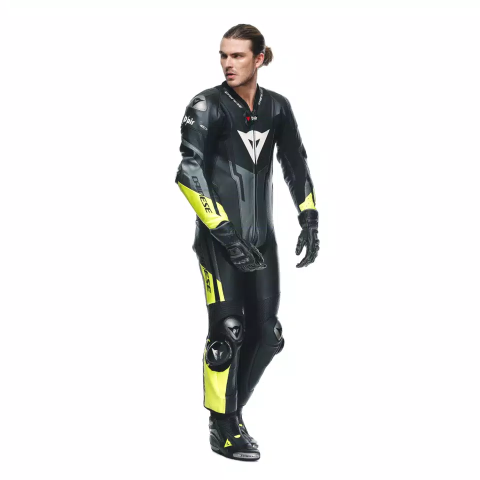 MISANO 3 D-AIR® - MEN'S 1-PIECE MOTORCYCLE PERFORATED LEATHER SUIT WITH AIRBAG