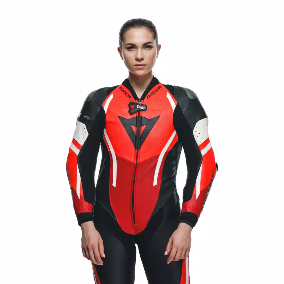 MISANO 3 D-AIR® - WOMEN'S 1-PIECE MOTORCYCLE PERFORATED LEATHER SUIT WITH AIRBAG