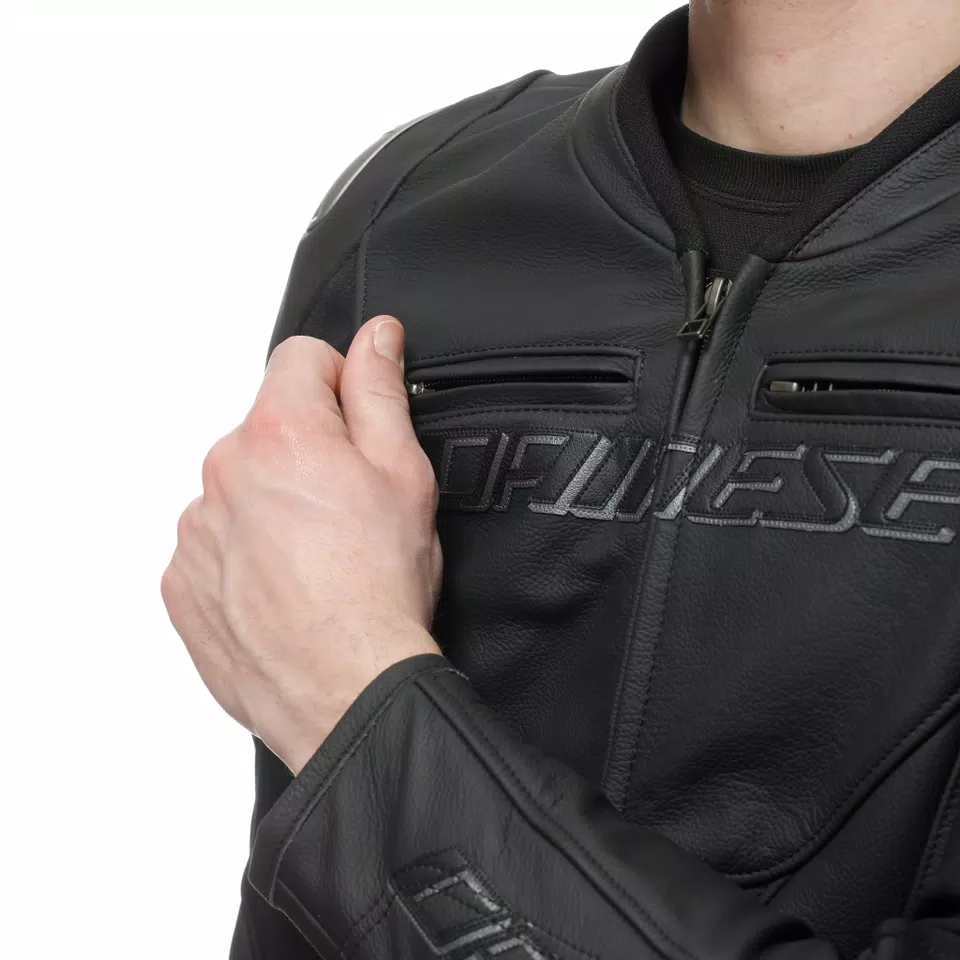 RACING 5 - MEN LEATHER MOTORCYCLE JACKET SHORT/TALL FIT (S/T)