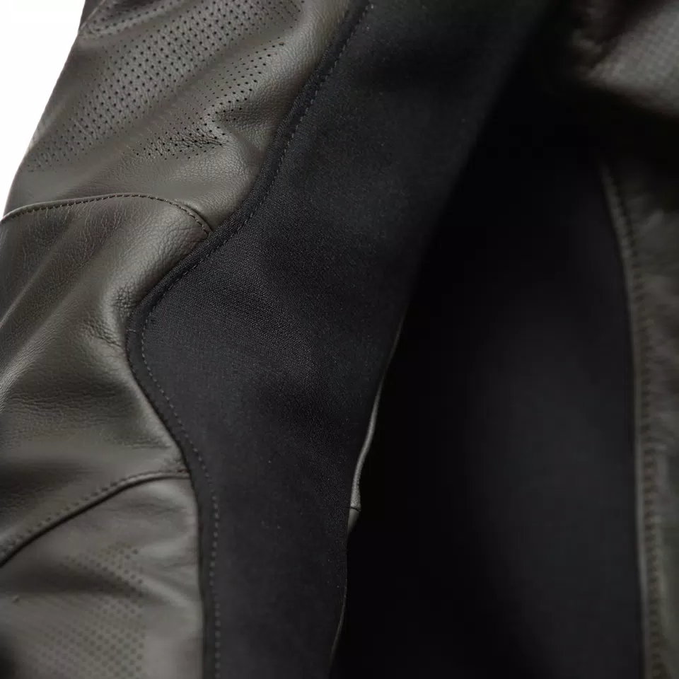 ISTRICE - MEN'S MOTORCYCLE PERFORATED LEATHER JACKET