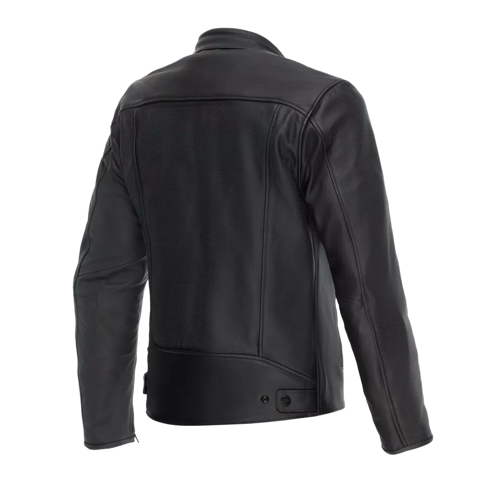 FULCRO QDF - MEN PERFORATED LEATHER MOTORCYCLE JACKET