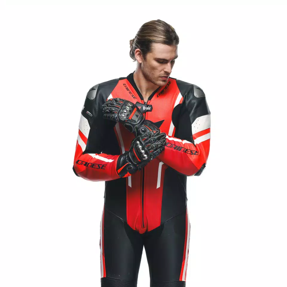 MISANO 3 D-AIR® - MEN'S 1-PIECE MOTORCYCLE PERFORATED LEATHER SUIT WITH AIRBAG