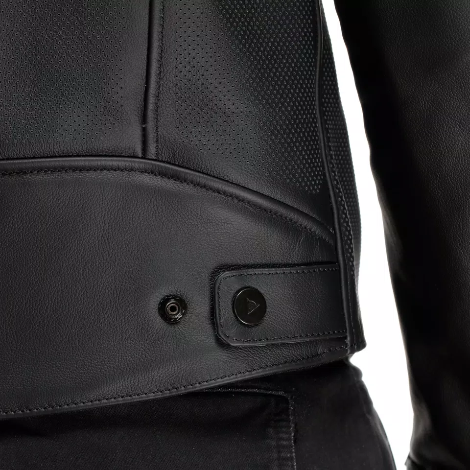 FULCRO QDF - MEN PERFORATED LEATHER MOTORCYCLE JACKET