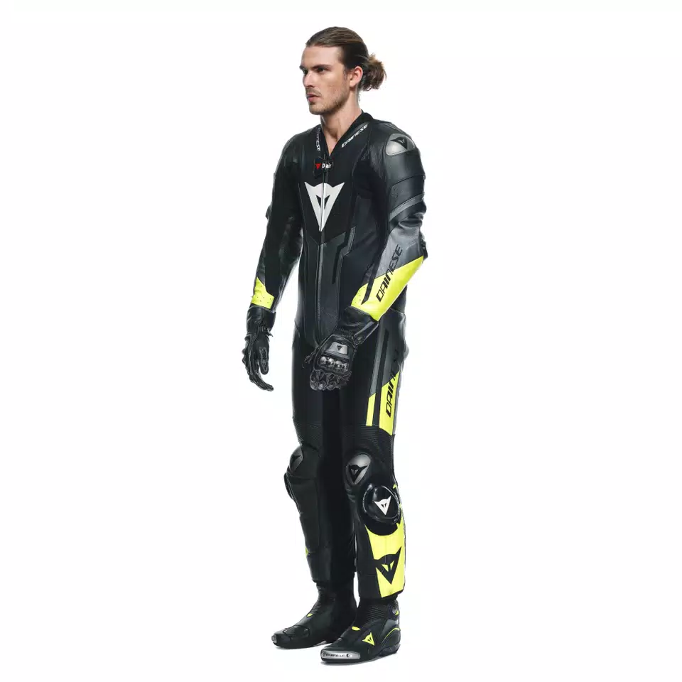 MISANO 3 D-AIR® - MEN'S 1-PIECE MOTORCYCLE PERFORATED LEATHER SUIT WITH AIRBAG