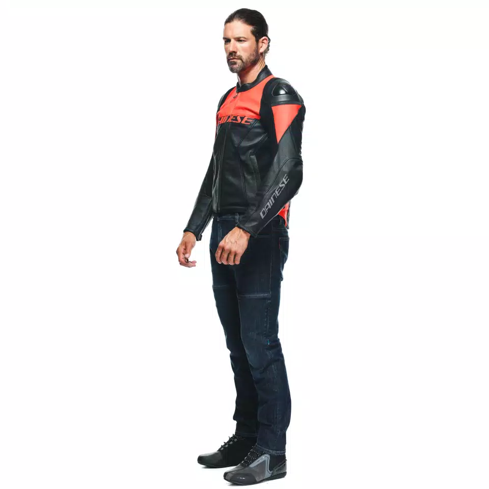 RACING 4 - MEN'S MOTORCYCLE PERFORATED LEATHER JACKET