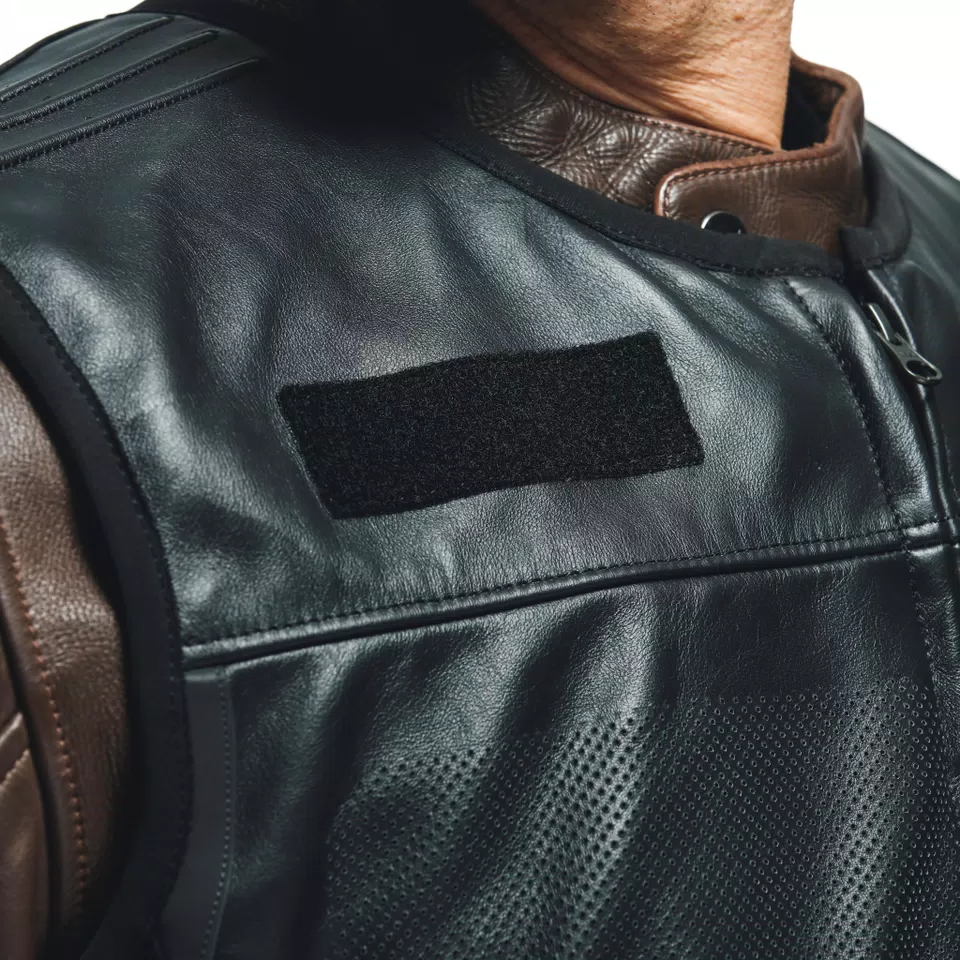SMART JACKET LEATHER - MEN'S MOTORCYCLE LEATHER VEST WITH INTEGRATED AIRBAG